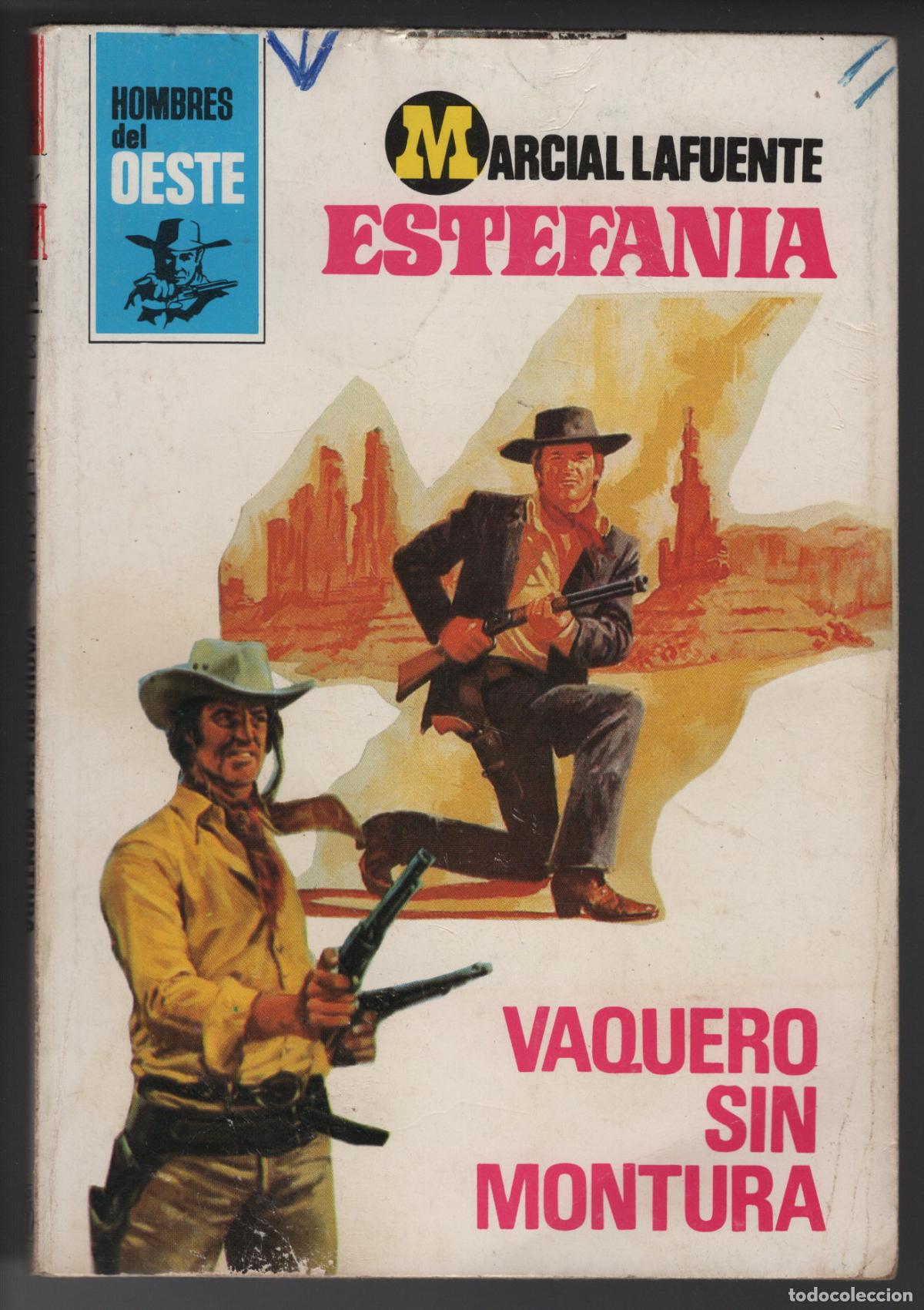Libros de segunda mano: HOMBRES DEL OESTE 406 - VAQUERO SIN MONTURA - ESTEFANIA - BOLSILIBRO BRUGUERA
