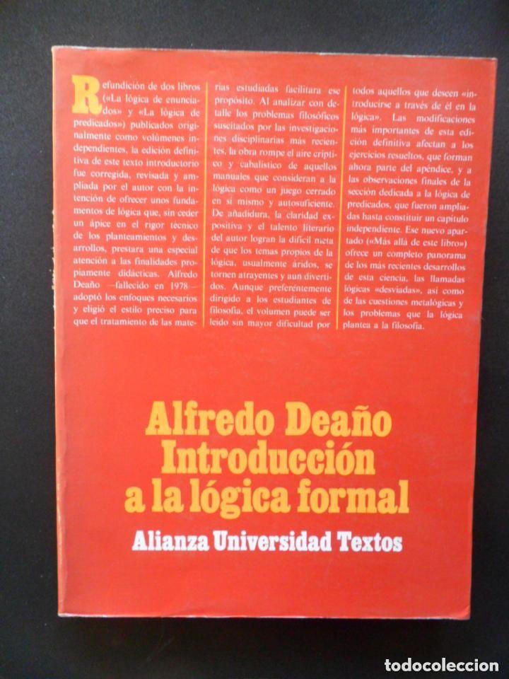 Libros de segunda mano: Introducci&oacute;n a la l&oacute;gica formal. Alfredo Dea&ntilde;o