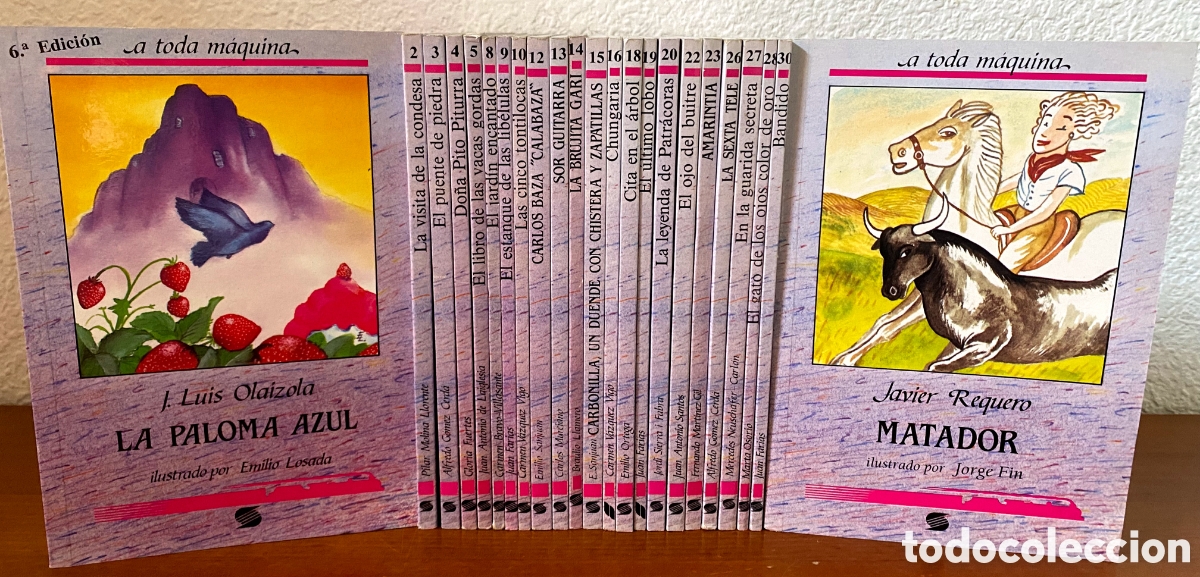 Libros de segunda mano: Lote de 21 literatura A toda m&aacute;quina: juvenil infantil