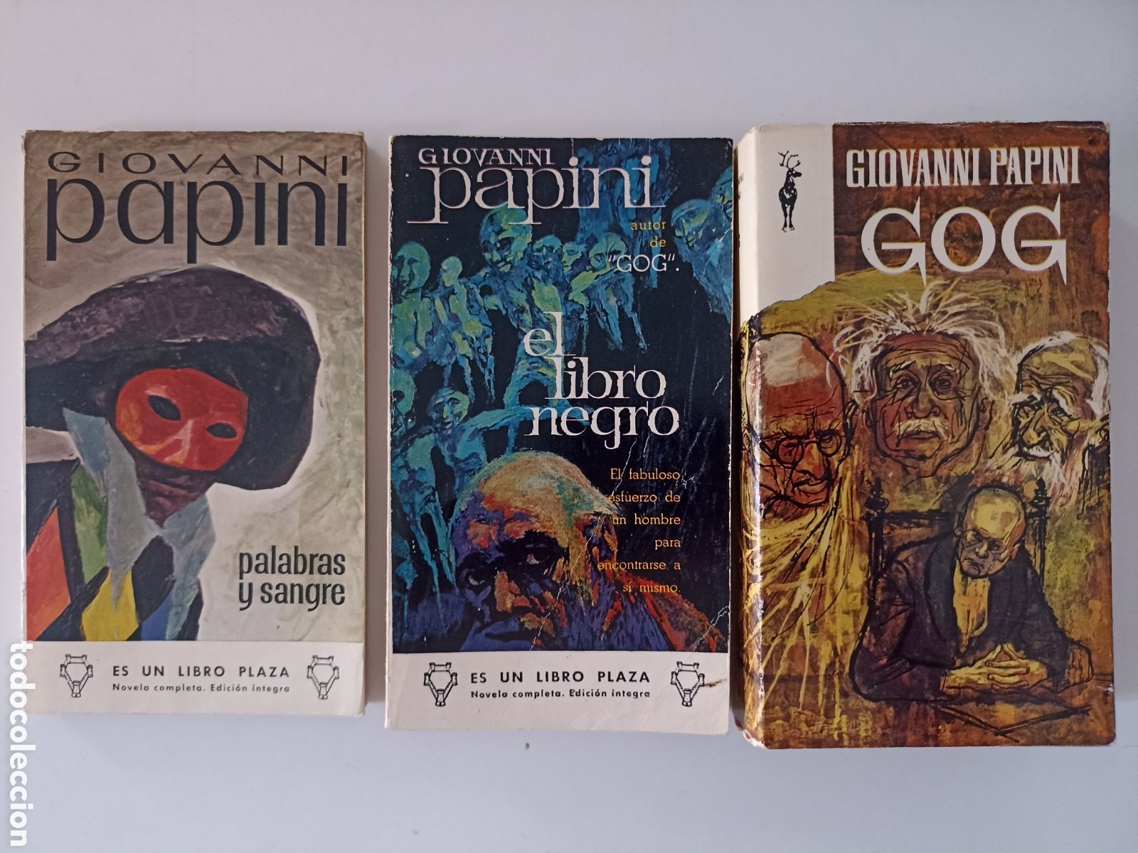 Libros de segunda mano: Lote 3 x Giovanni Papini - Palabras y sangre / El libro negro / Gog (Plaza & Jan&eacute;s, 1962-65)