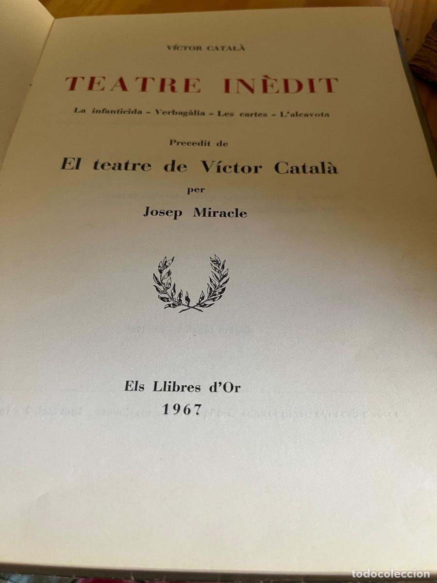 Libros de segunda mano: Teatre in&egrave;dit per Josep Miracle - Foto 4
