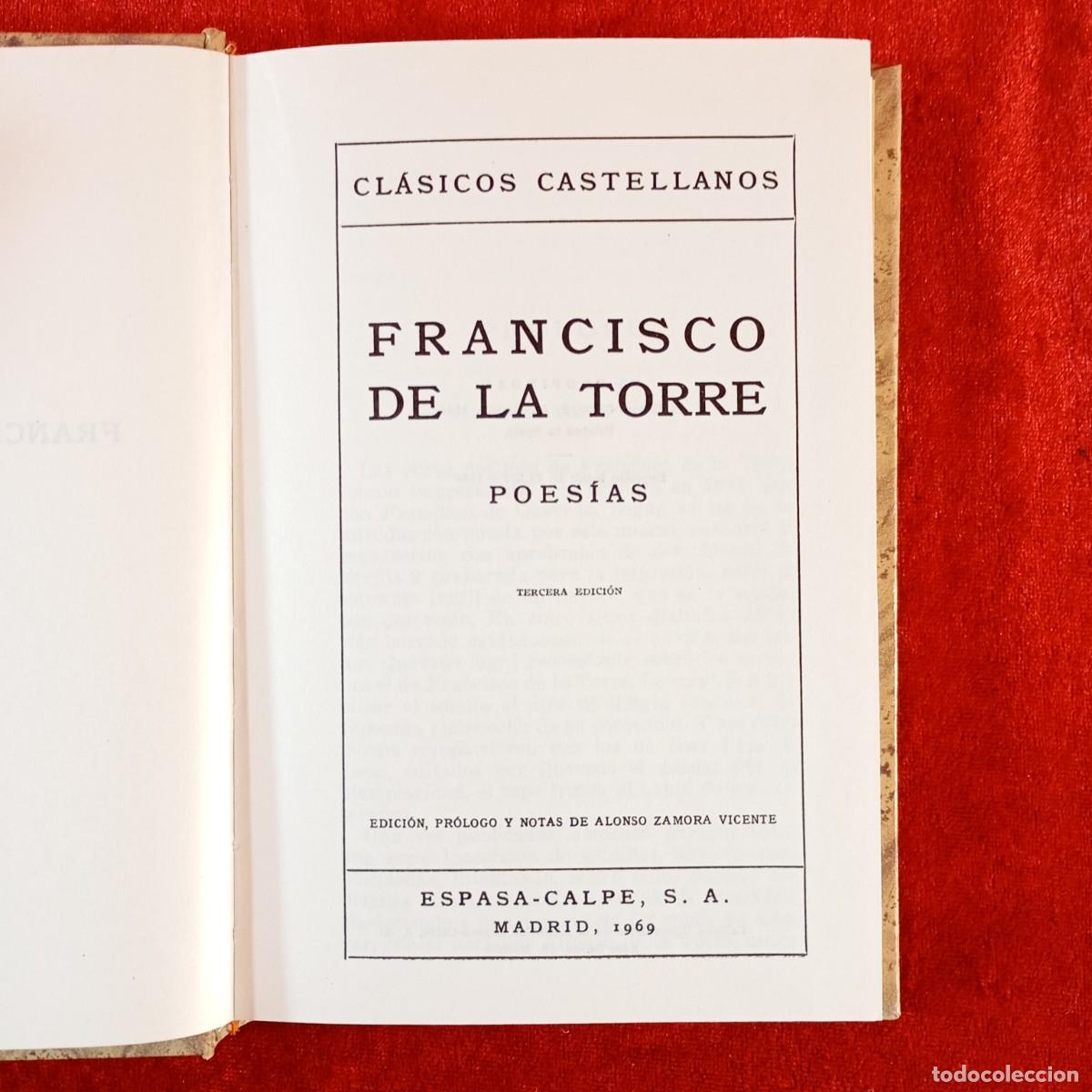 Libros de segunda mano: FRANCISCO DE LA TORRE - POES&Iacute;AS - CL&Aacute;SICOS CASTELLANOS / 1485