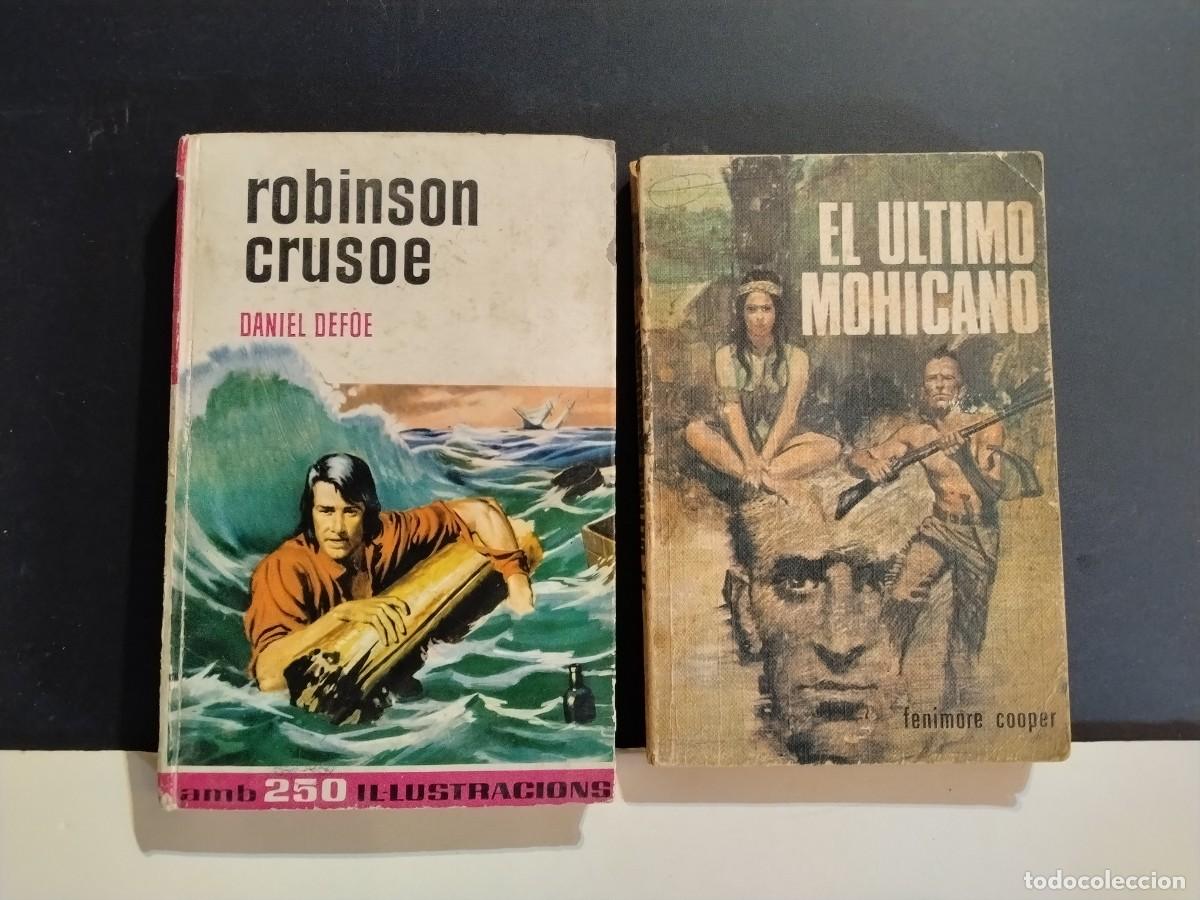 Second hand books: 2 LIBROS - ROBINSON CRUSOE Y EL ULTIMO MOHICANO (VER FOTOS)
