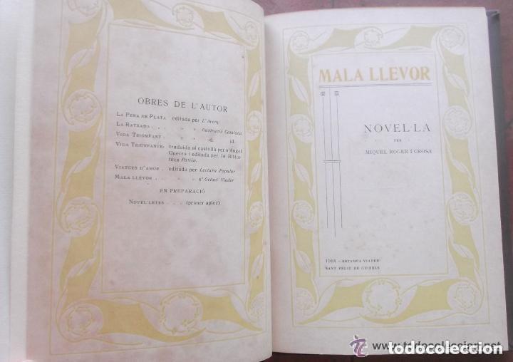 Libros de segunda mano: MALA LLEVOR per MIQUEL ROGER I CROSA &ndash; PAPER JAP&Oacute; - BIBLIOFILIA - SAN FELIU DE GUIXOLS - 1914