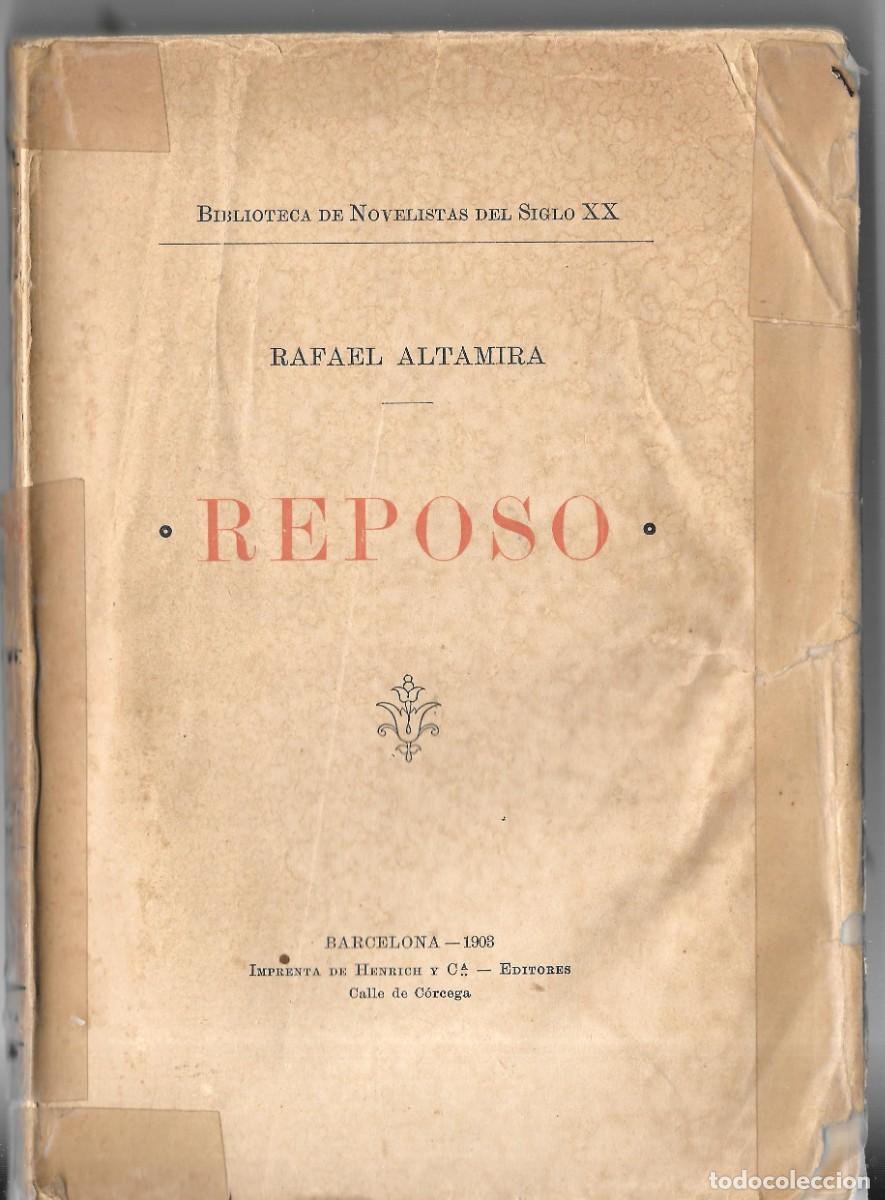 Livres d'occasion: Rafael Altamira novelista (1903)