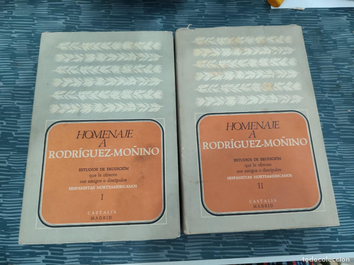 Libros de segunda mano: HOMENAJE A RODR&Iacute;GUEZ-MO&Ntilde;INO, ESTUDIOS DE ERUDICION,2 TOMOS,CASTALIA,1966.