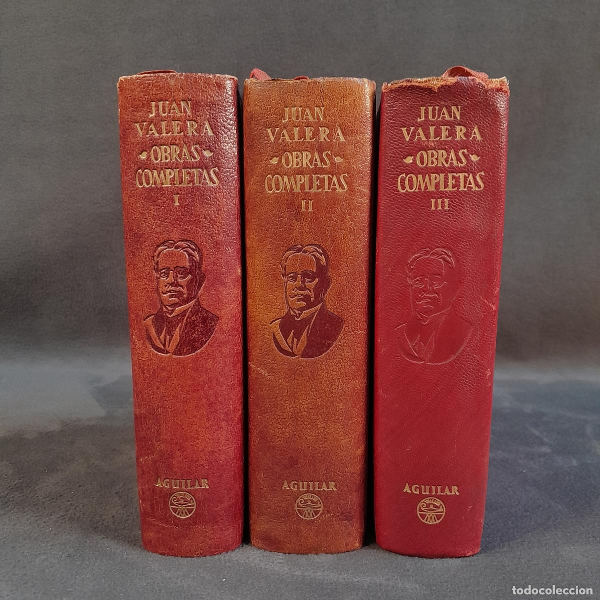 Libri di seconda mano: L-7799. JUAN VALERA. OBRAS COMPLETAS. III TOMOS. M. AGUILAR EDITOR, 1947.