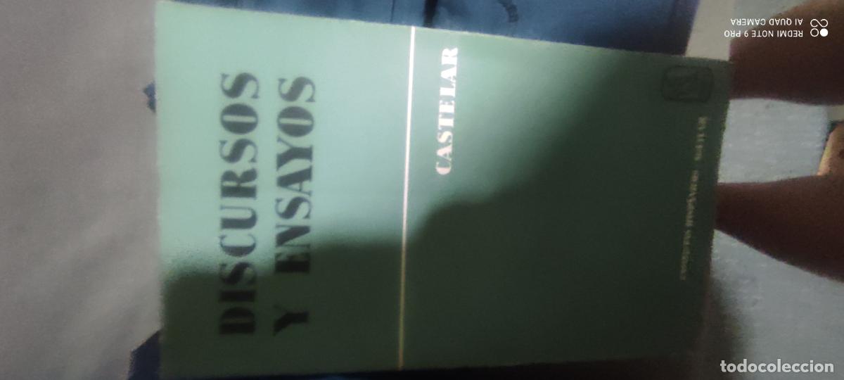 Libros de segunda mano: DISCURSOS Y ENSAYOS. CASTELAR. ENSAYISTAS HISPANICOS. ED AHGUILAR. R&Uacute;STICA. 1964