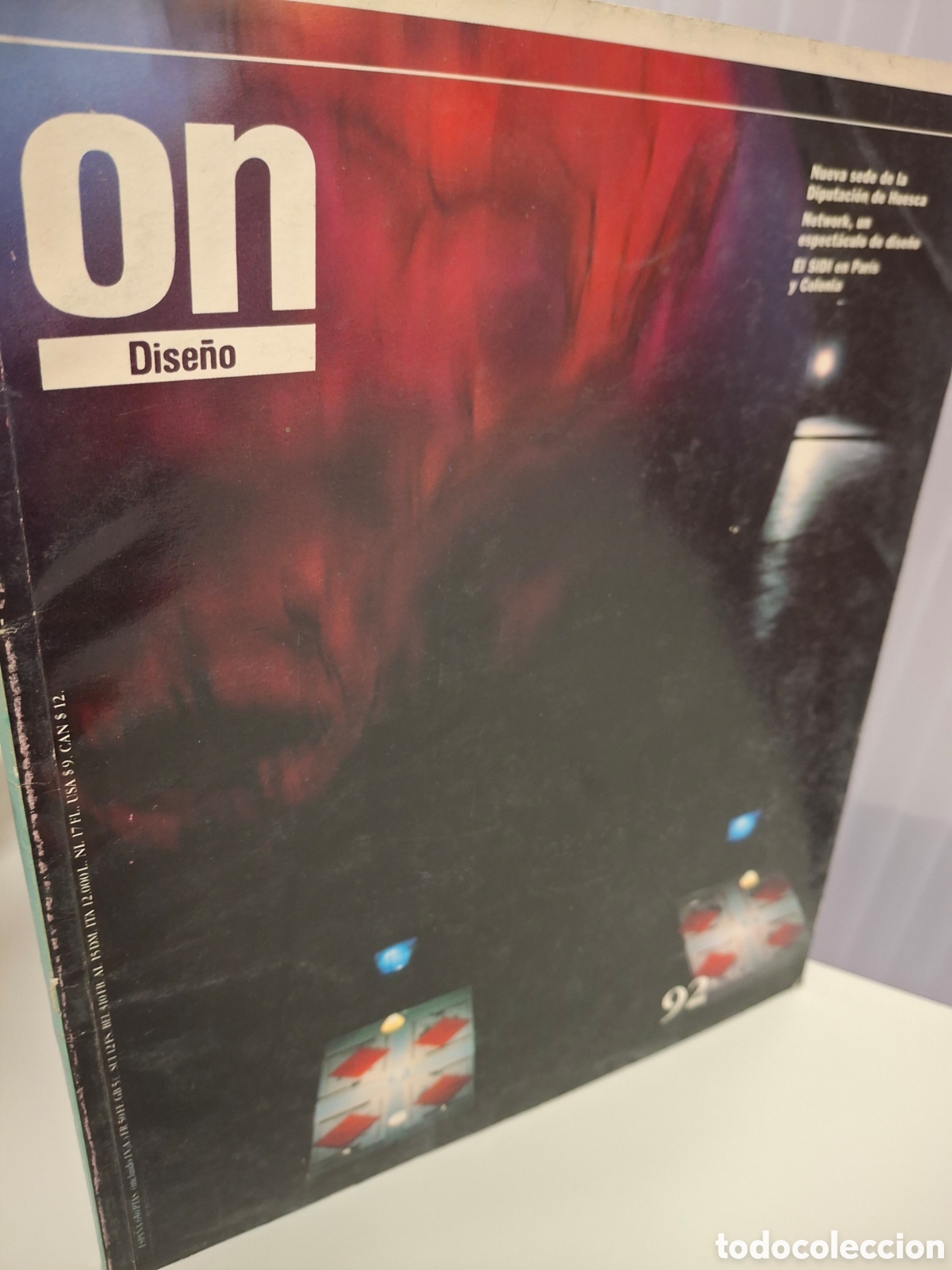 Libros de segunda mano: REVISTA ON DISE&Ntilde;O N&ordm; 92, NUEVA SEDE DE LA DIPUTACION DE HUESCA,-SIDI EN PARIS Y COLONIA, 1988