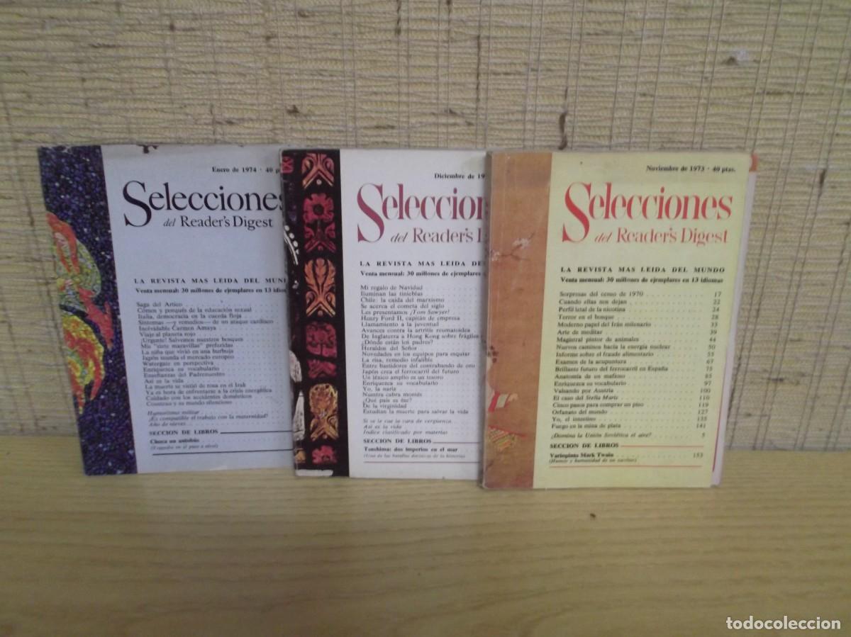 Livres d'occasion: Selecciones del Reader's Digest de 1973 y 1974.Lote de tres