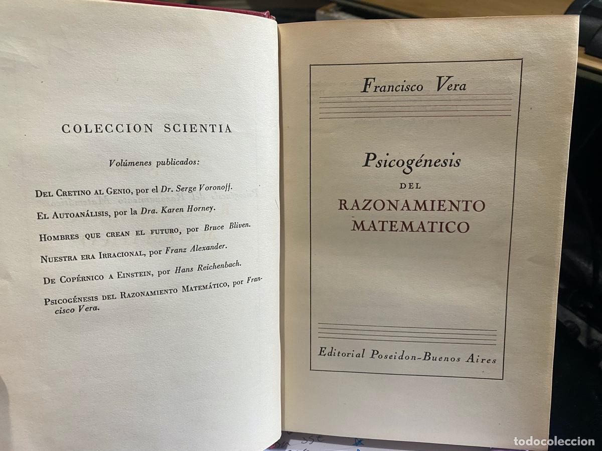 Libros de segunda mano: PSICOGENESIS DEL RAZONAMIENTO MATEMATICO, FRANCISCO VERA, EDT. POSEIDON BUENOS AIRES