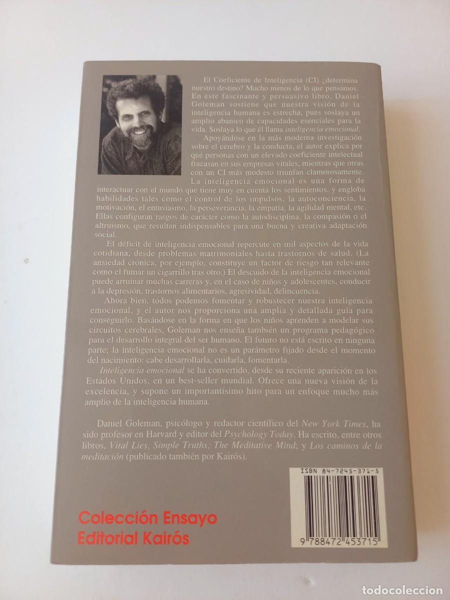 Libros de segunda mano: MITICO LIBRO DE D. GOLEMANN C&Oacute;MO GESTIONAR INTELIGENTEMENTE LAS EMOCIONES - Foto 9