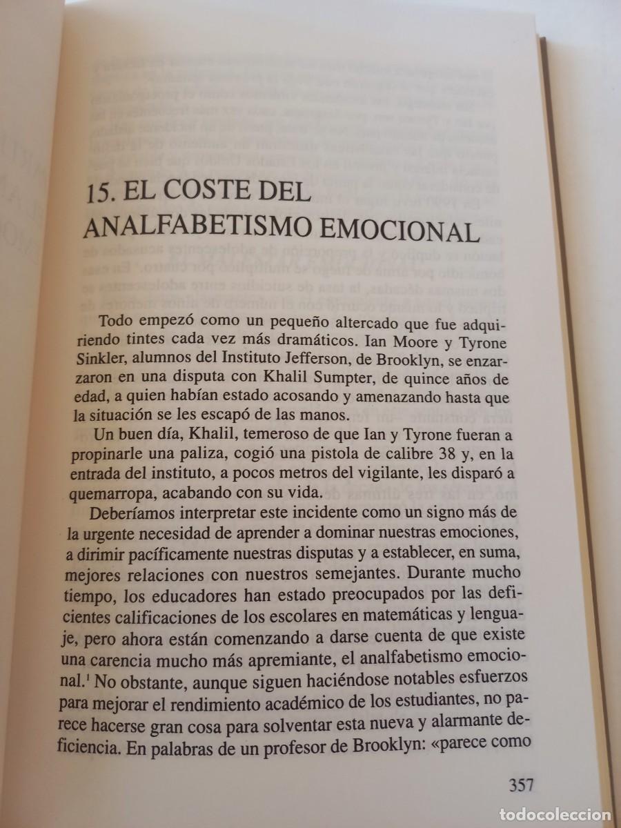 Libros de segunda mano: MITICO LIBRO DE D. GOLEMANN C&Oacute;MO GESTIONAR INTELIGENTEMENTE LAS EMOCIONES - Foto 22