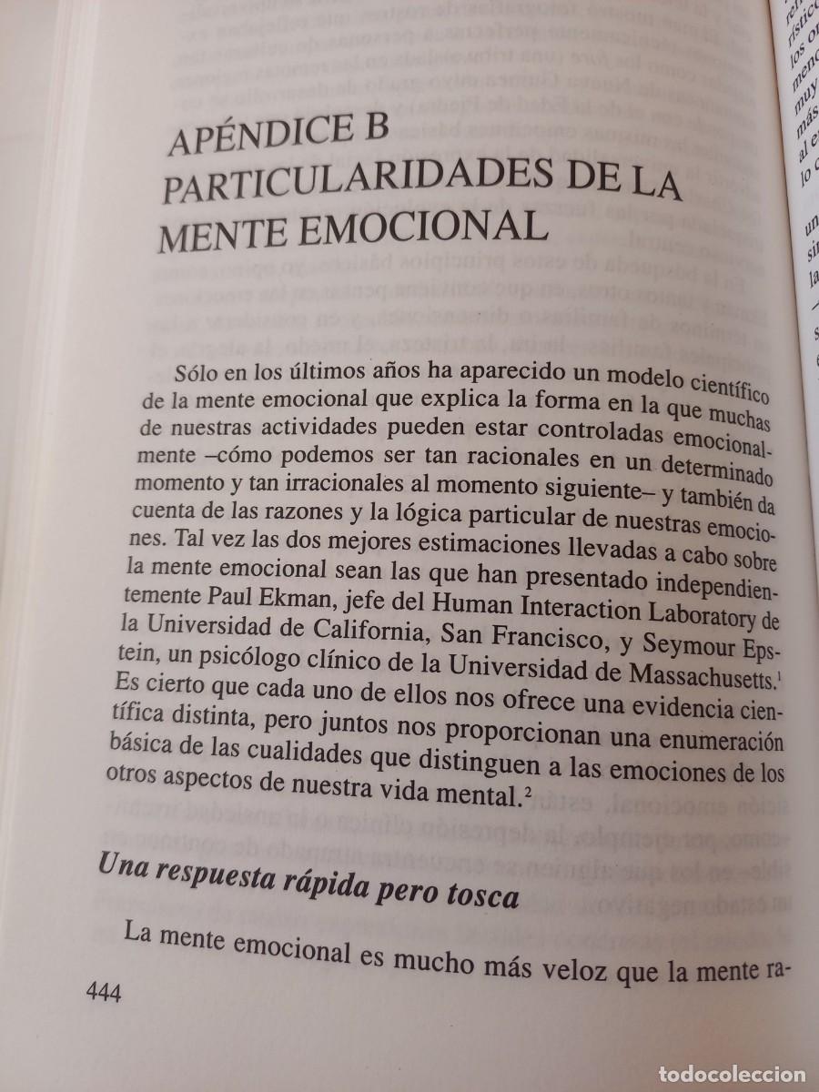 Libros de segunda mano: MITICO LIBRO DE D. GOLEMANN C&Oacute;MO GESTIONAR INTELIGENTEMENTE LAS EMOCIONES - Foto 25