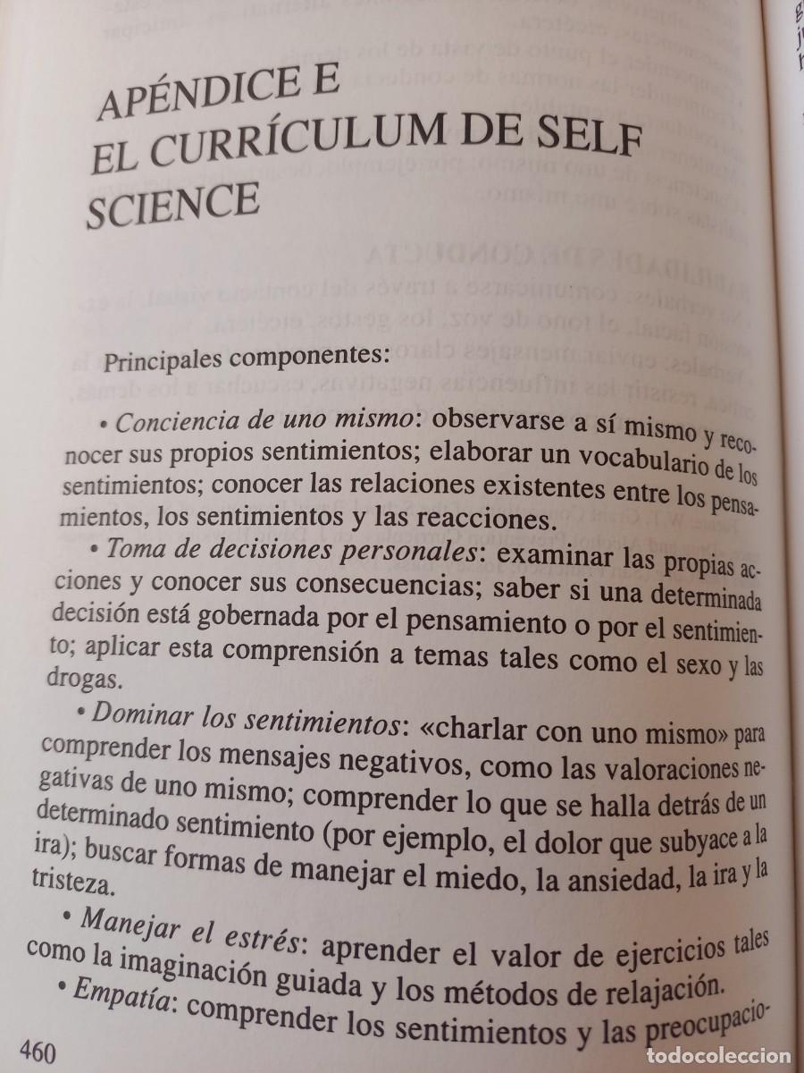 Libros de segunda mano: MITICO LIBRO DE D. GOLEMANN C&Oacute;MO GESTIONAR INTELIGENTEMENTE LAS EMOCIONES - Foto 28