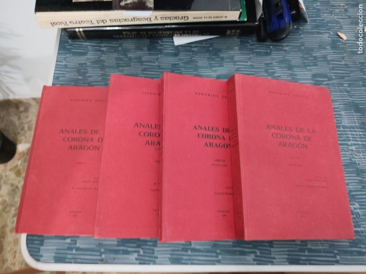 Libros de segunda mano: ANALES DE LA CORONA DE ARAG&Oacute;N,4 TOMOS,GERONIMO ZURITA,, VALENCIA,1966,67,68,72,VER SUMARIOS.