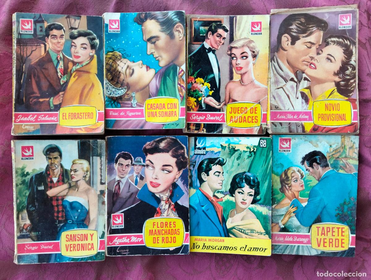 Libros de segunda mano: Lote 8 libros novelas colecci&oacute;n alondra duval mor morgan durango figueroa molina amor misterio mujer
