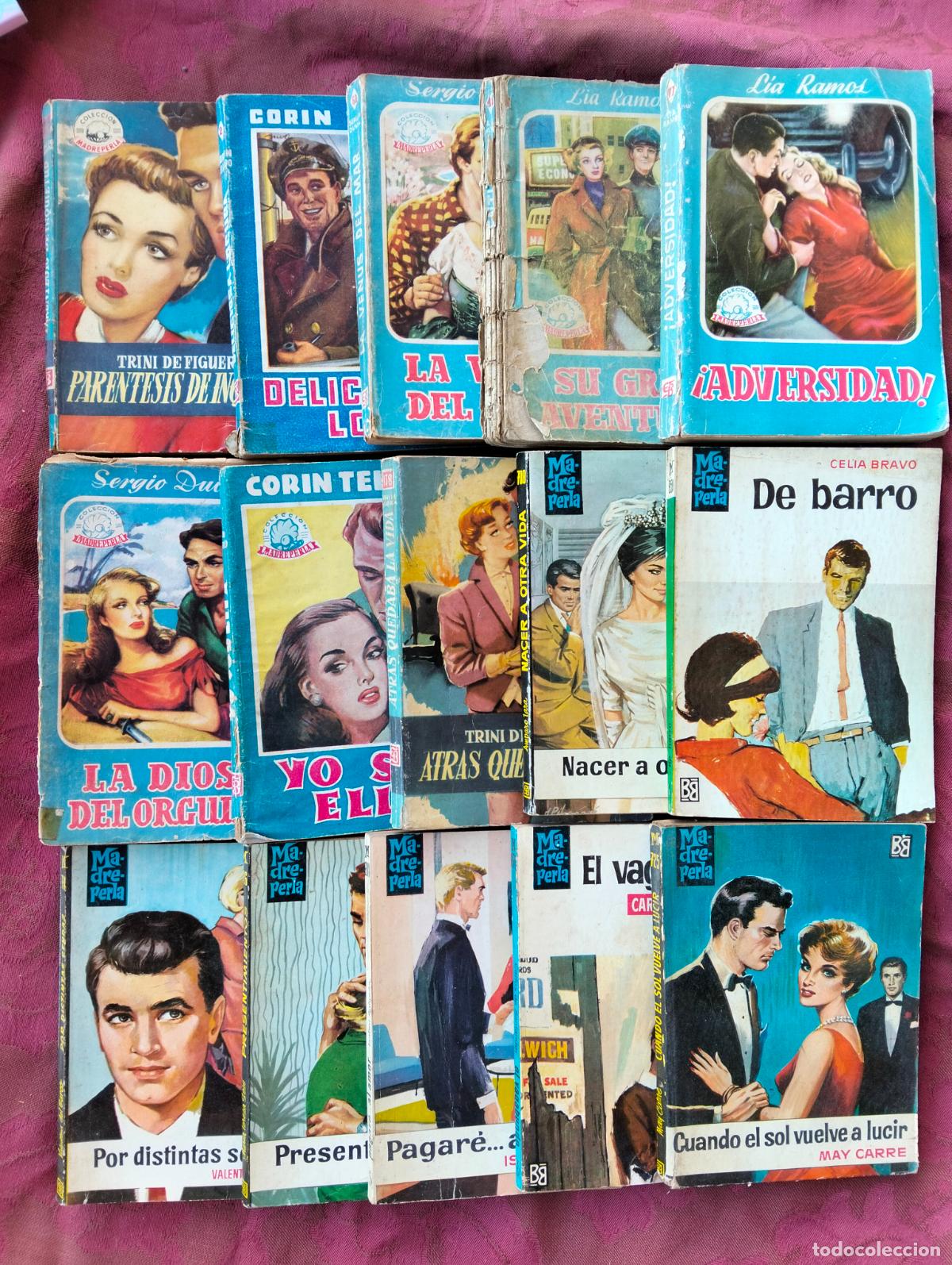 Libros de segunda mano: Lote 15 libros novelas colecci&oacute;n madre perla madreperla ramos celia bravo duval lara amor misterio