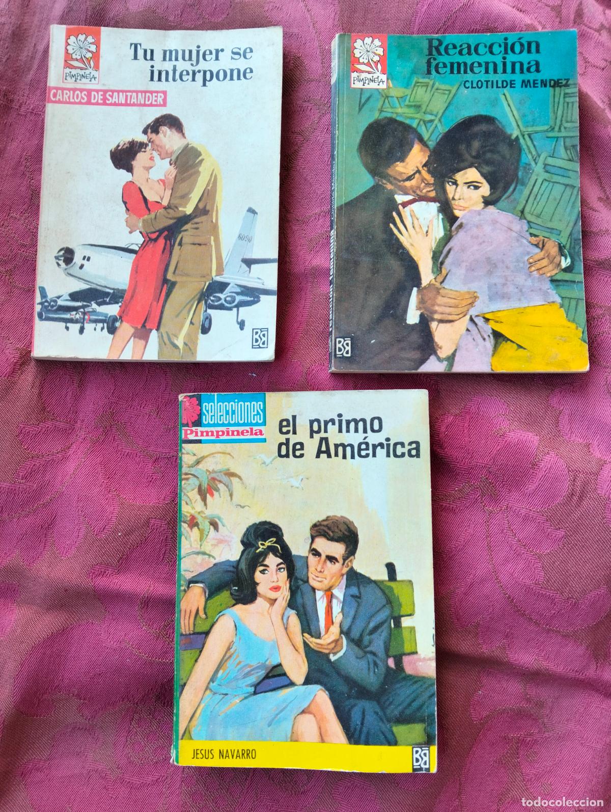 Livros em segunda m&atilde;o: Lote 3 libros novelas colecci&oacute;n pimpinela selecciones el primo de america reaccion femenina tu mujer