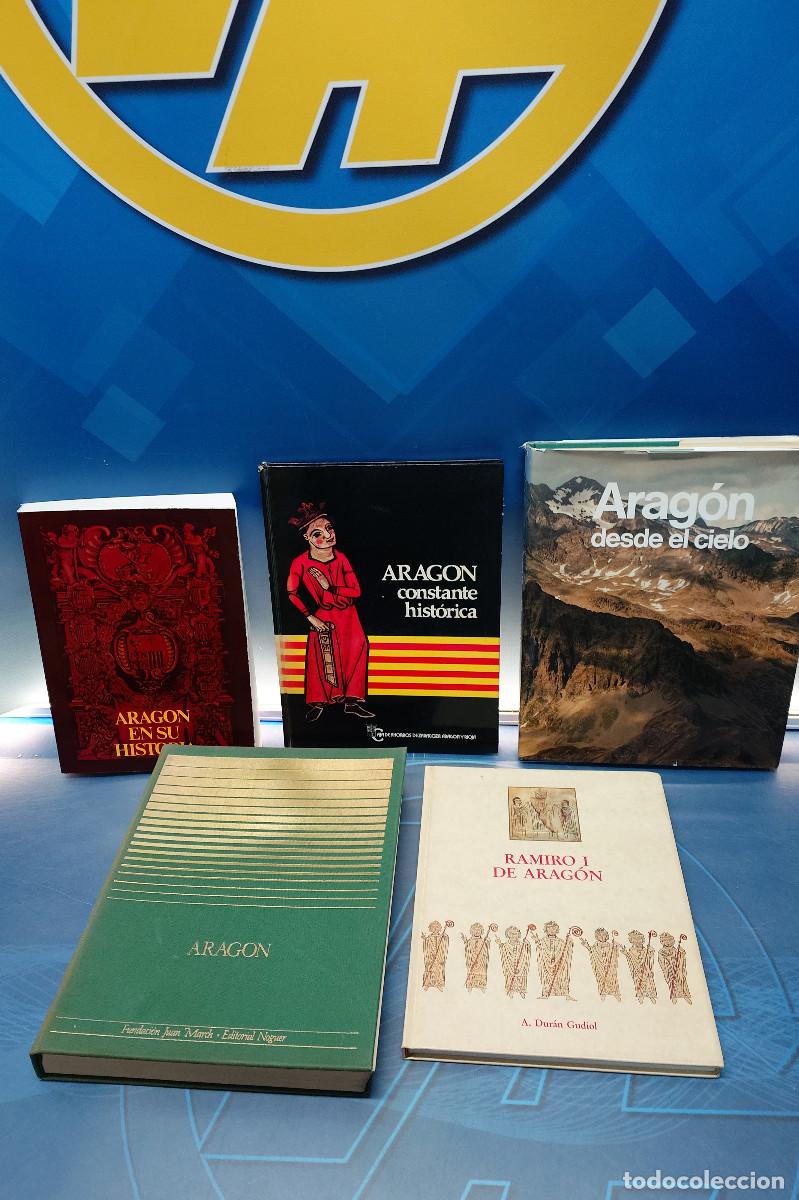 Libros de segunda mano: Lote, 5 tomos, libros sobre Aragon