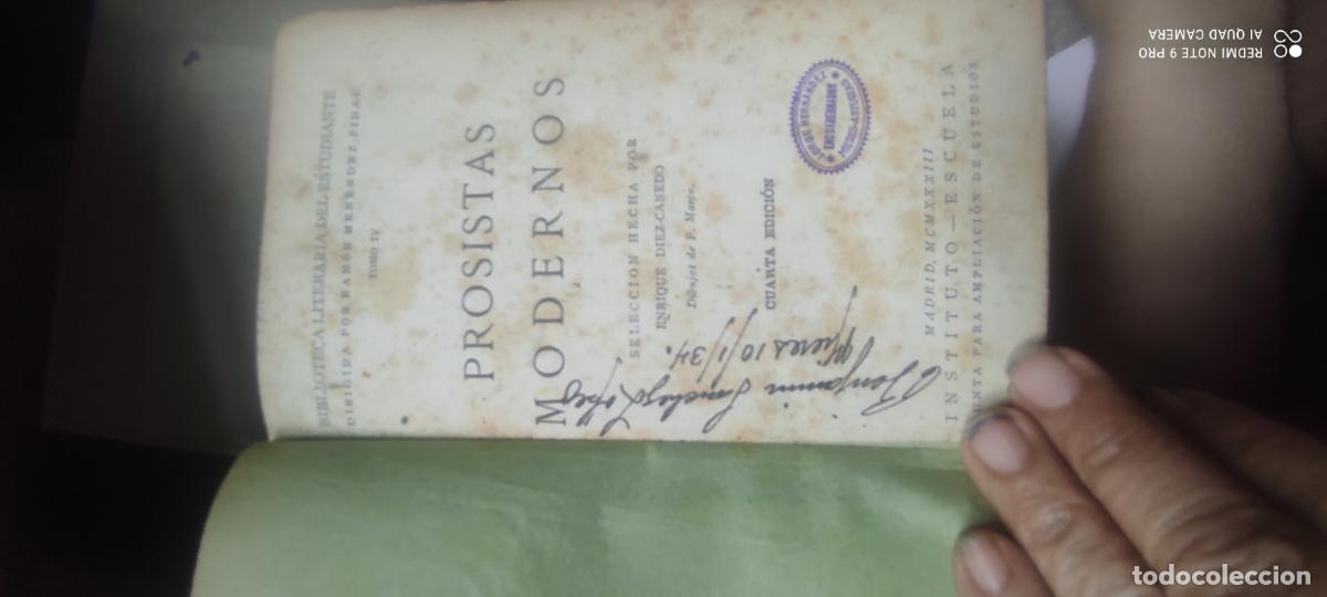 Libros de segunda mano: PROSISTAS MODERNOS TOMO IV - ENRIQUE DIEZ-CANEDO -ED. INSTITUTO ESCUELA A&Ntilde;O 1924