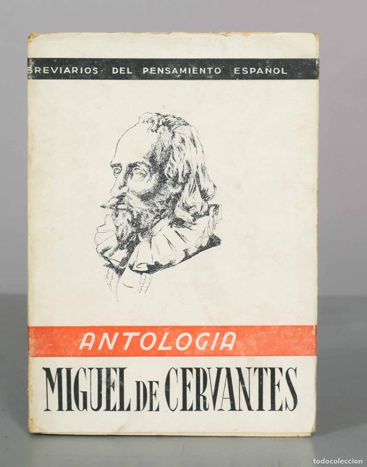 Libros de segunda mano: Miguel de Cervantes - Antolog&iacute;a - El hombre y el escritor - Emiliano Aguado - Ediciones Fe