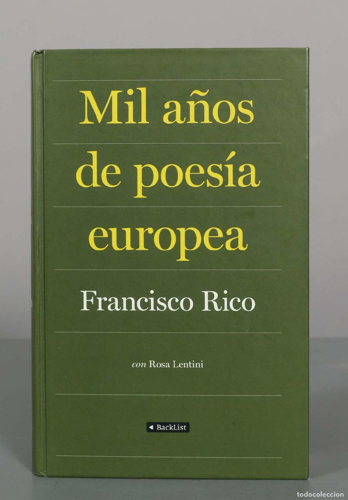 Libros de segunda mano: Mil a&ntilde;os de poes&iacute;a europea - Francisco Rico, Rosa Lentini - Editorial Planeta