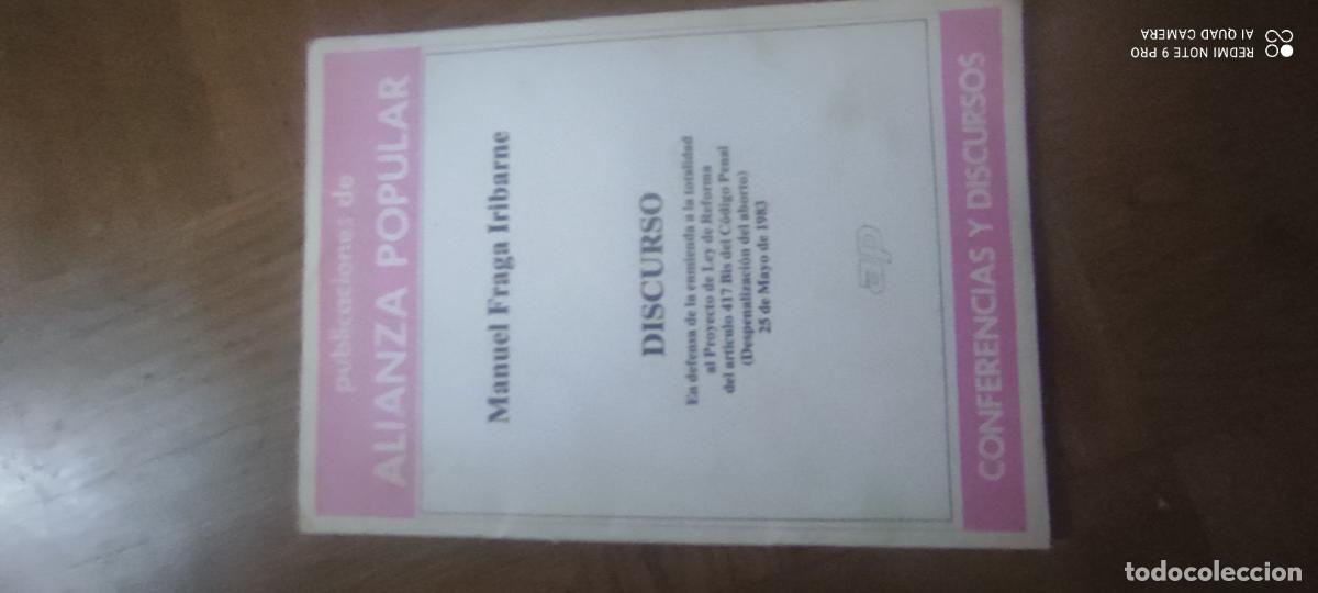 Libros de segunda mano: Discurso de Fraga, 25 de mayo de 1983 l