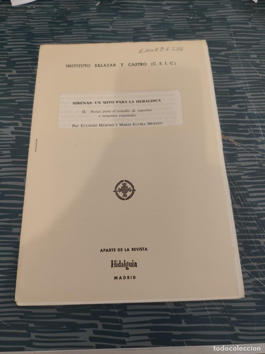 Libros de segunda mano: SIRENAS:UN MITO PARA LA HER&Aacute;LDICA, EULOGIO MERINO,MARIA ELVIRA MERINO, EDITORIAL HIDALGUIA, INTONSO