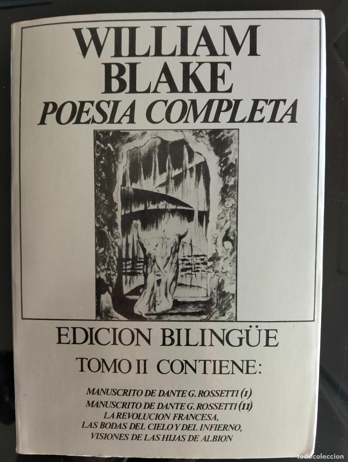 Libros de segunda mano: Literatura. Poesia. Poesia Completa, William Blake, Varias Obras, 1980. VISITA MI CATALOGO L55