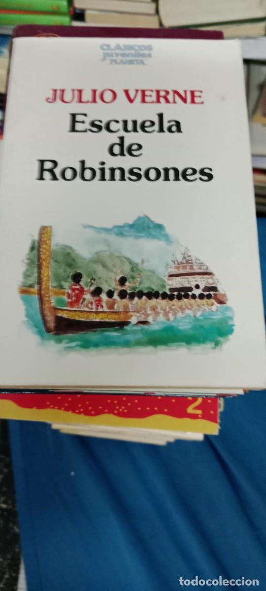 Libros de segunda mano: ESCUELA DE ROBINSONES JULIO VERNE LIBRO M-JYE
