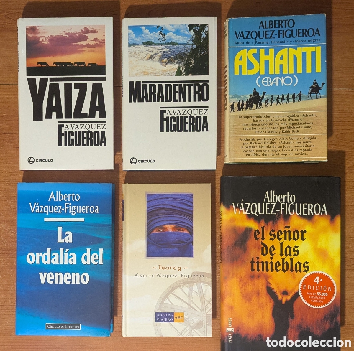Libros de segunda mano: Pack A. V&aacute;zquez-Figueroa Yaiza Tuareg Ashanti &Eacute;bano Maradentro se&ntilde;or de las tinieblas ordal&iacute;a veneno