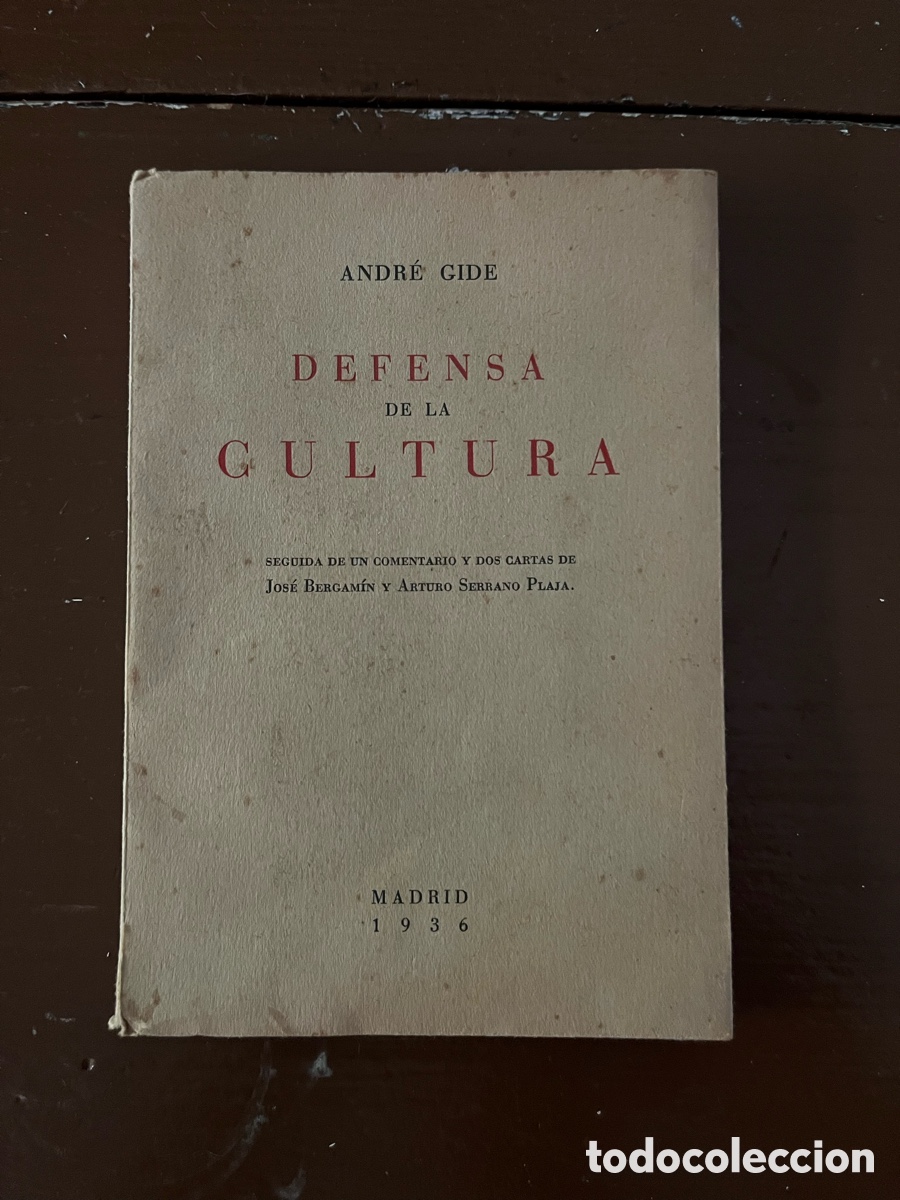 Libros de segunda mano: Defensa de la cultura - Andr&eacute; Gide - 1936