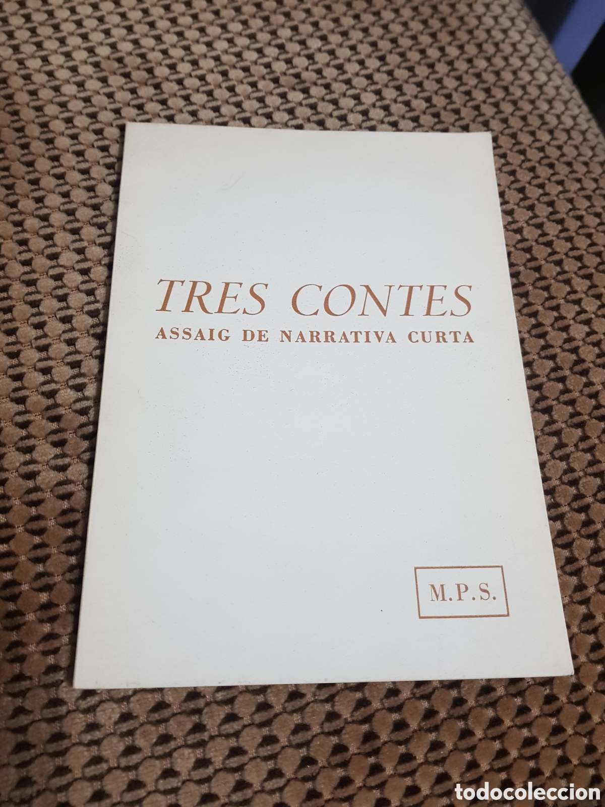 Libros de segunda mano: TRES CONTES ASSAIG DE NARRATIVA CURTA