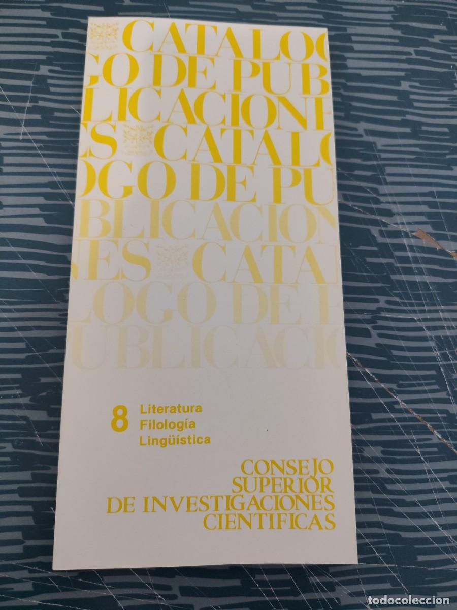 Libros de segunda mano: 8- LITERATURA,FILOLOGIA, LING&Uuml;&Iacute;STICA,C.S.I.C,91 P&Aacute;GINAS.