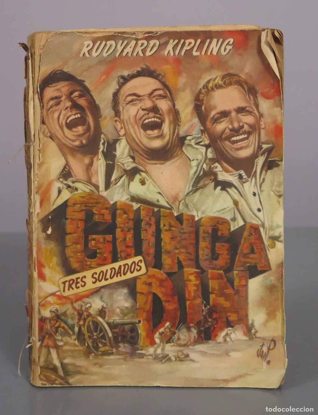 Libros de segunda mano: Gunga Din / Tres soldados - Rudyard Kipling - Editorial Tesoro