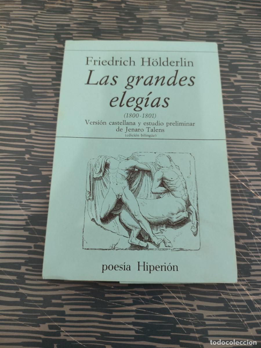 Libros de segunda mano: LAS GRANDES ELEGIAS,(1800-1801), FRIEDRICH HOLDERLIN,HIPERION,1980, INTONSO.