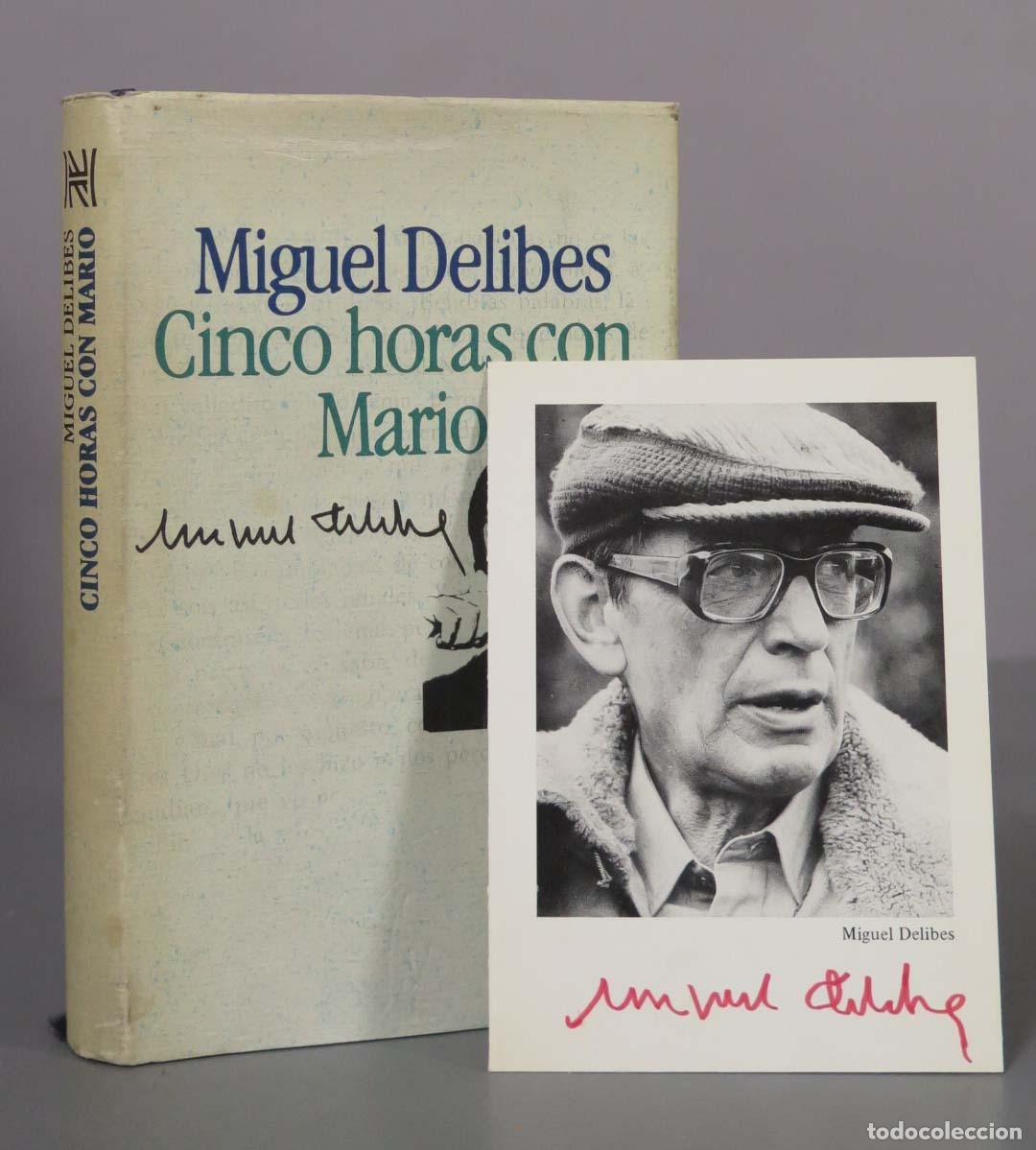 Libros de segunda mano: Cinco horas con Mario - Miguel Delibes - C&iacute;rculo de Lectores. CON TARJETA AUTOGRAFA