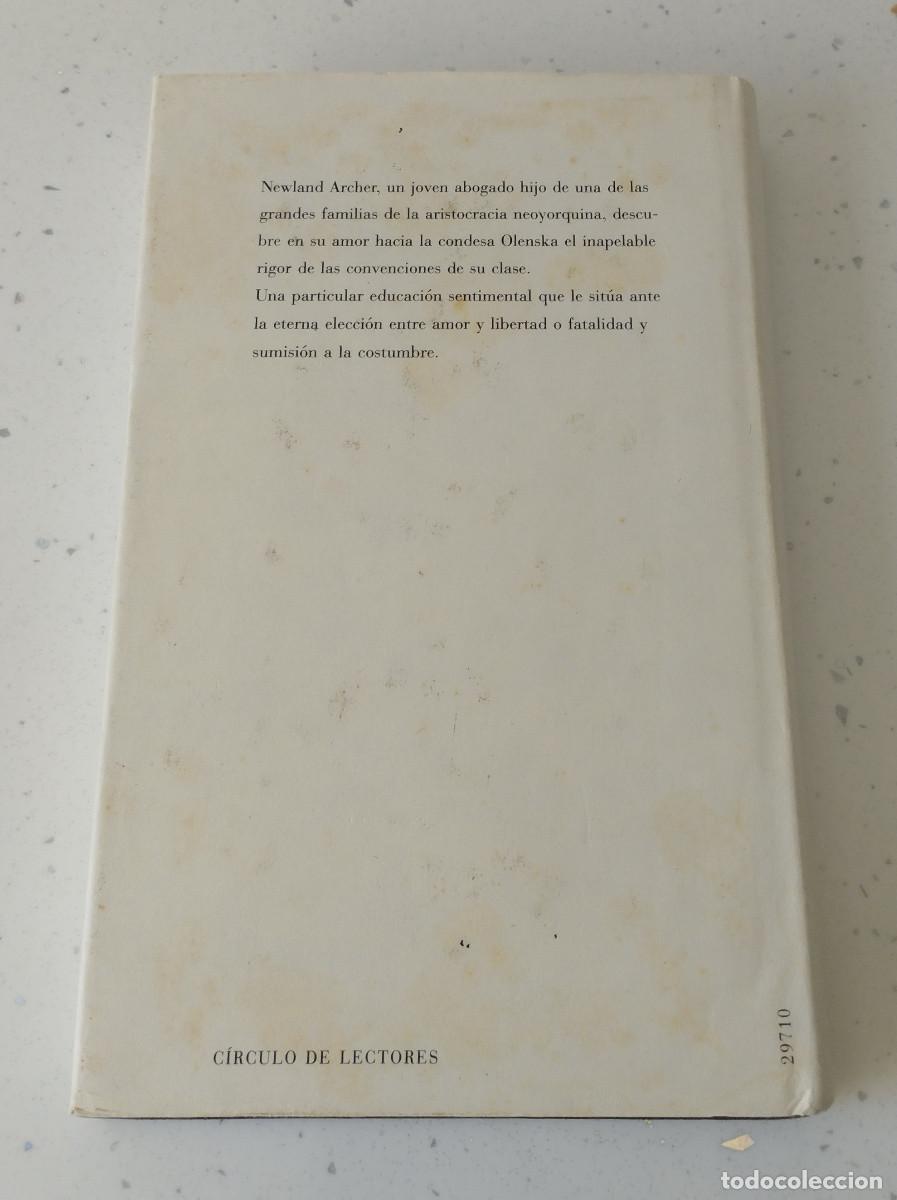 Libros de segunda mano: LA EDAD DE LA INOCENCIA, EDITH WHARTON, CIRCULO DE LECTORES - Foto 2