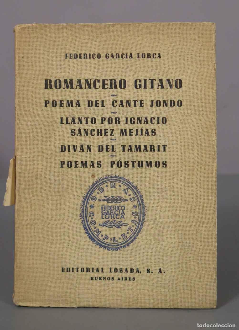 Livres d'occasion: Romancero Gitano - Poema del Cante Jondo - Federico Garc&iacute;a Lorca - Editorial Losada