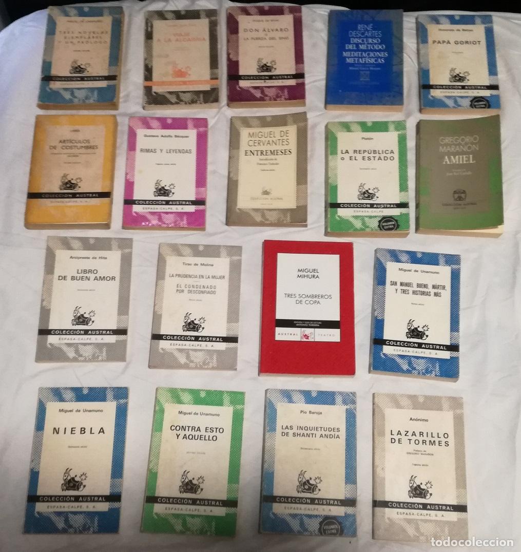 Libros de segunda mano: Lote de 18 libros de la coleccion Austral, Espasa-Calpe (Lote 96)