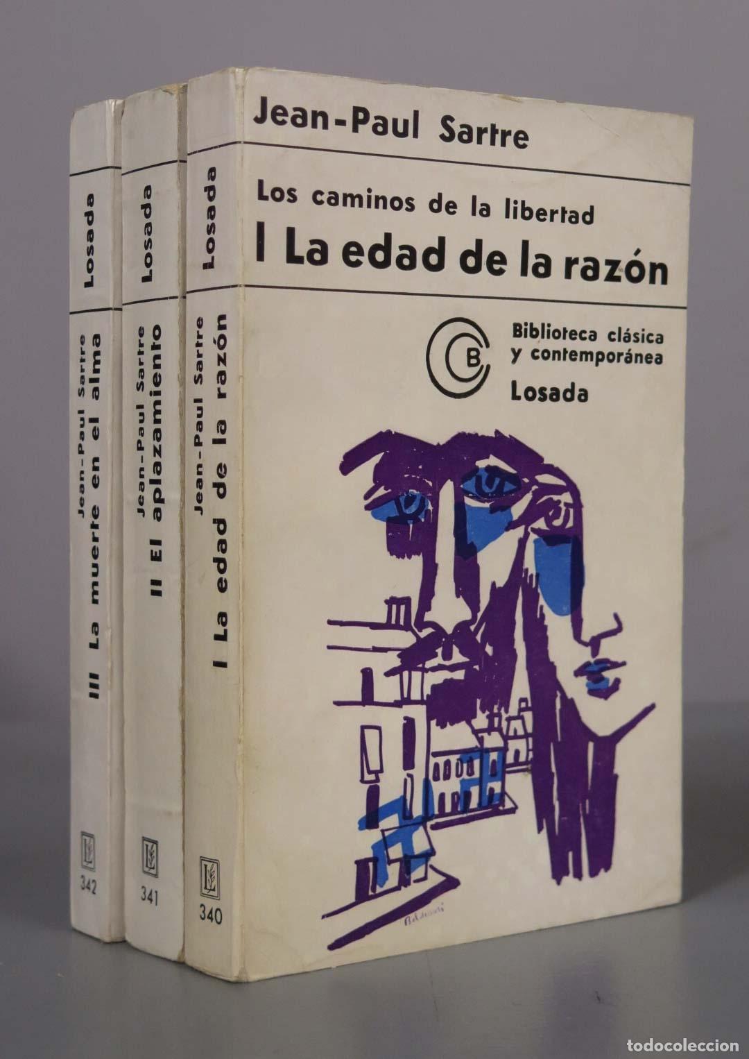 Libros de segunda mano: Los caminos de la libertad - Jean-Paul Sartre - Editorial Losada. 3 TOMOS