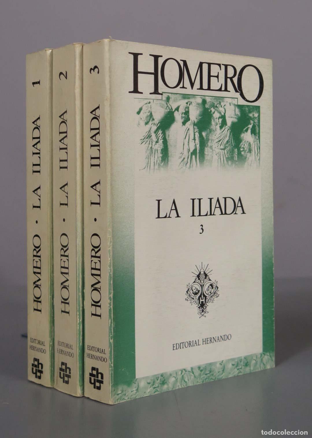 Libros de segunda mano: La Il&iacute;ada - 3 Tomos - Homero - Editorial Hernando. 3 TOMOS