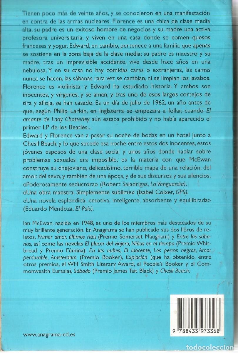 Libros de segunda mano: IAN McEWAN. CHESIL BEACH. ANAGRAMA - Foto 2