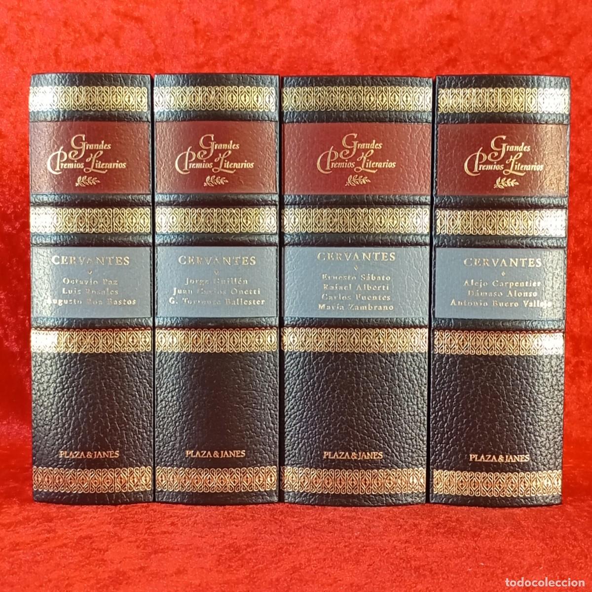 Libros de segunda mano: LOS PREMIOS CERVANTES DE LITERATURA -LOTE 4 TOMOS -GRANDES PREMIOS LITERARIOS - PLAZA & JANES / 1055