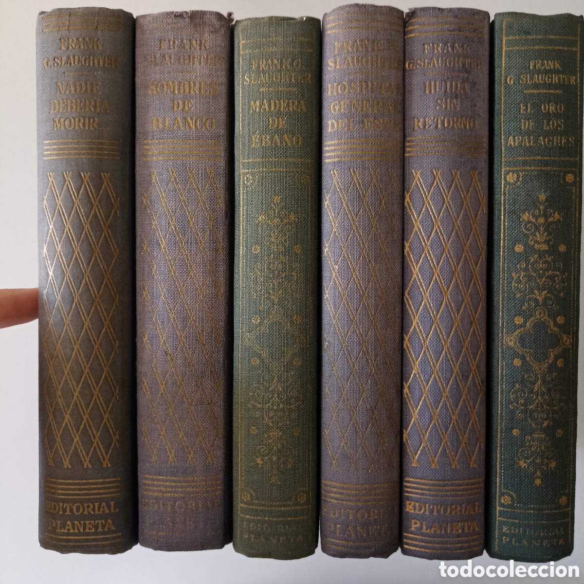 Libros de segunda mano: Lote 6 x Frank G. Slaughter - Nadie deber&iacute;a morir, Hombres de blanco, Hospital general etc (Planeta)