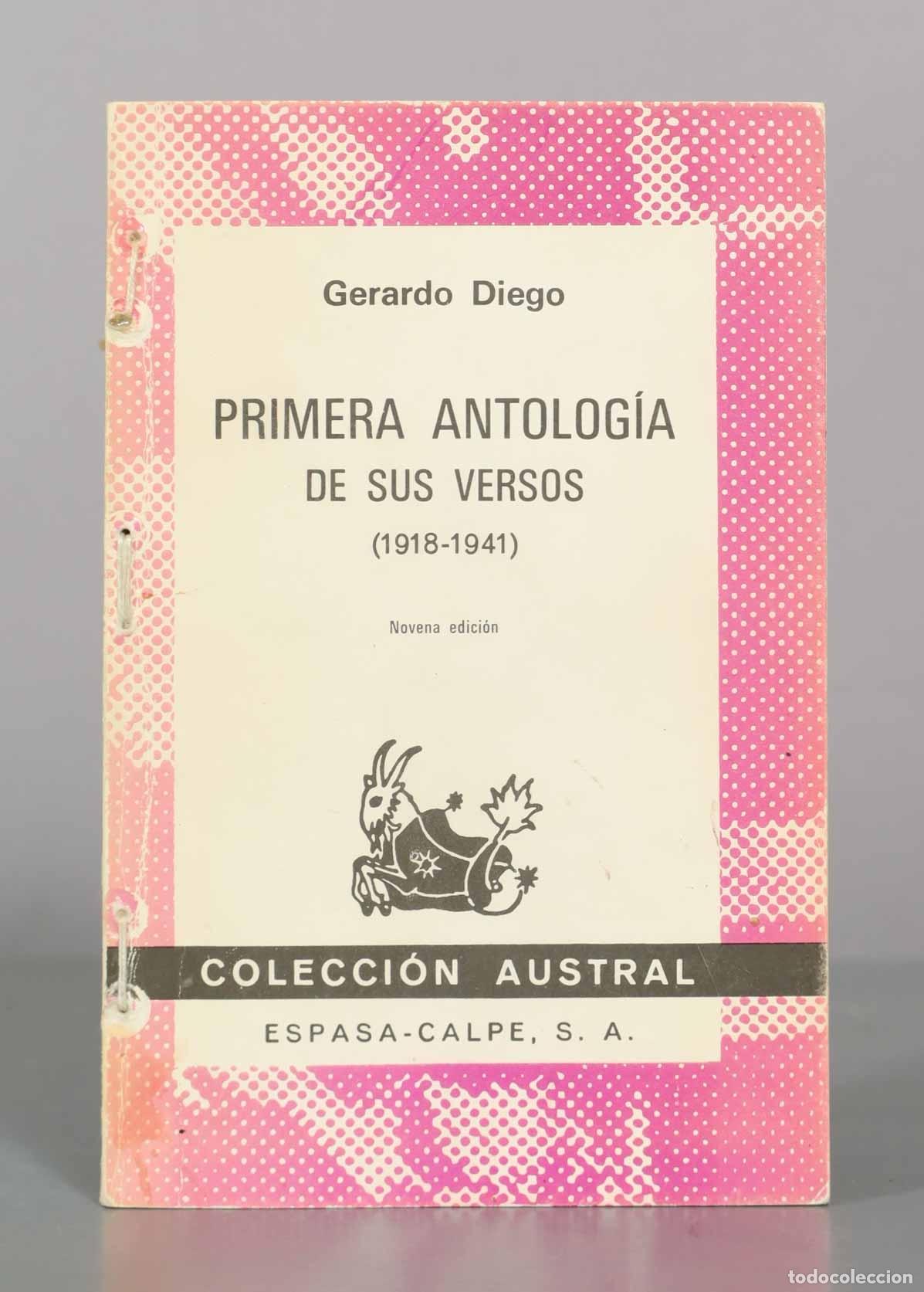 Gebrauchte B&uuml;cher: Gerardo Diego PRIMERA ANTOLOG&Iacute;A DE SUS VERSOS ( 1918-1941) Austral - Espasa-Calpe