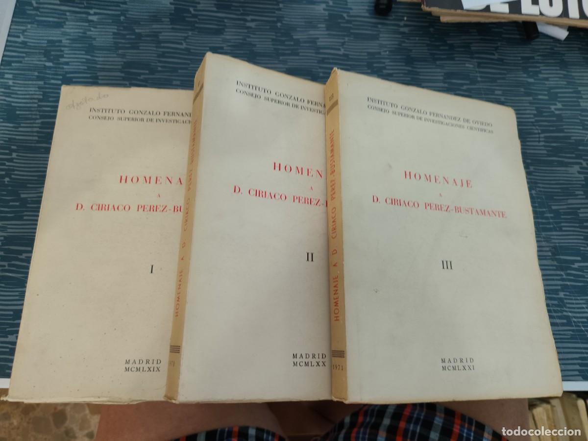 Libros de segunda mano: HOMENAJE A D.CIRIACO PEREZ BUSTAMANTE,3 TOMOS, MADRID,1969,70,VER FOTOS .