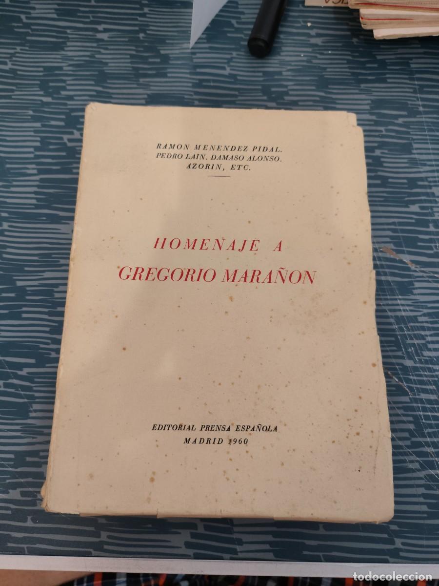 Libros de segunda mano: HOMENAJE DE ABC A GREGORIO MARA&Ntilde;ON, EDITORIAL PRENSA ESPA&Ntilde;OLA,1960,281 PAG.