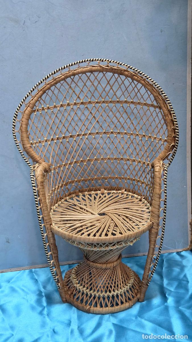 Libros de segunda mano: sillon peque&ntilde;o de mimbre 42x20x17cm